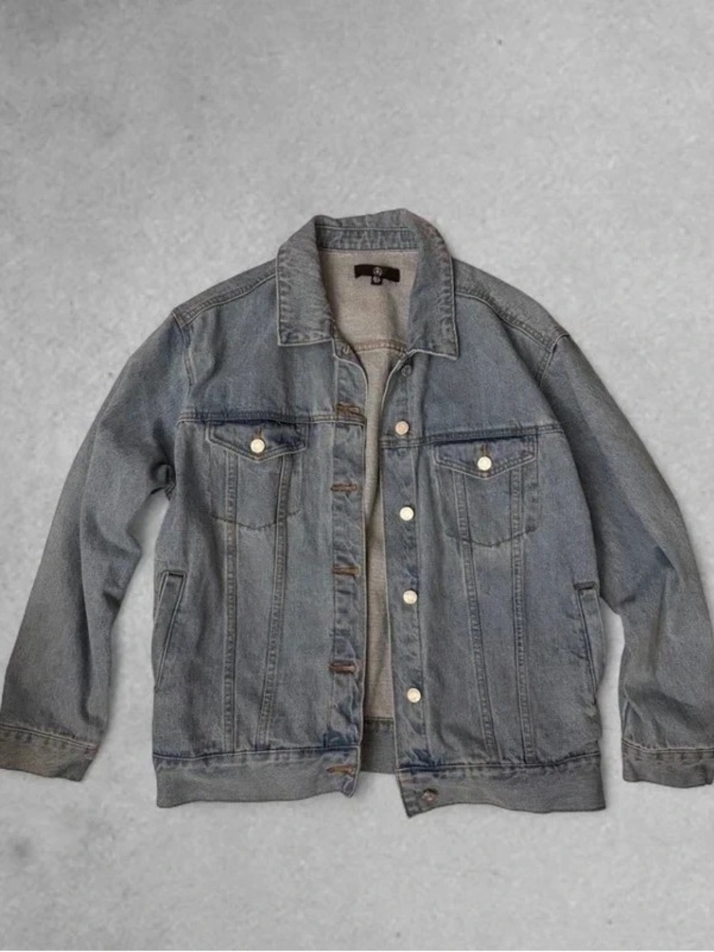 Misguided Jean Denim Jacket Oversized Womens